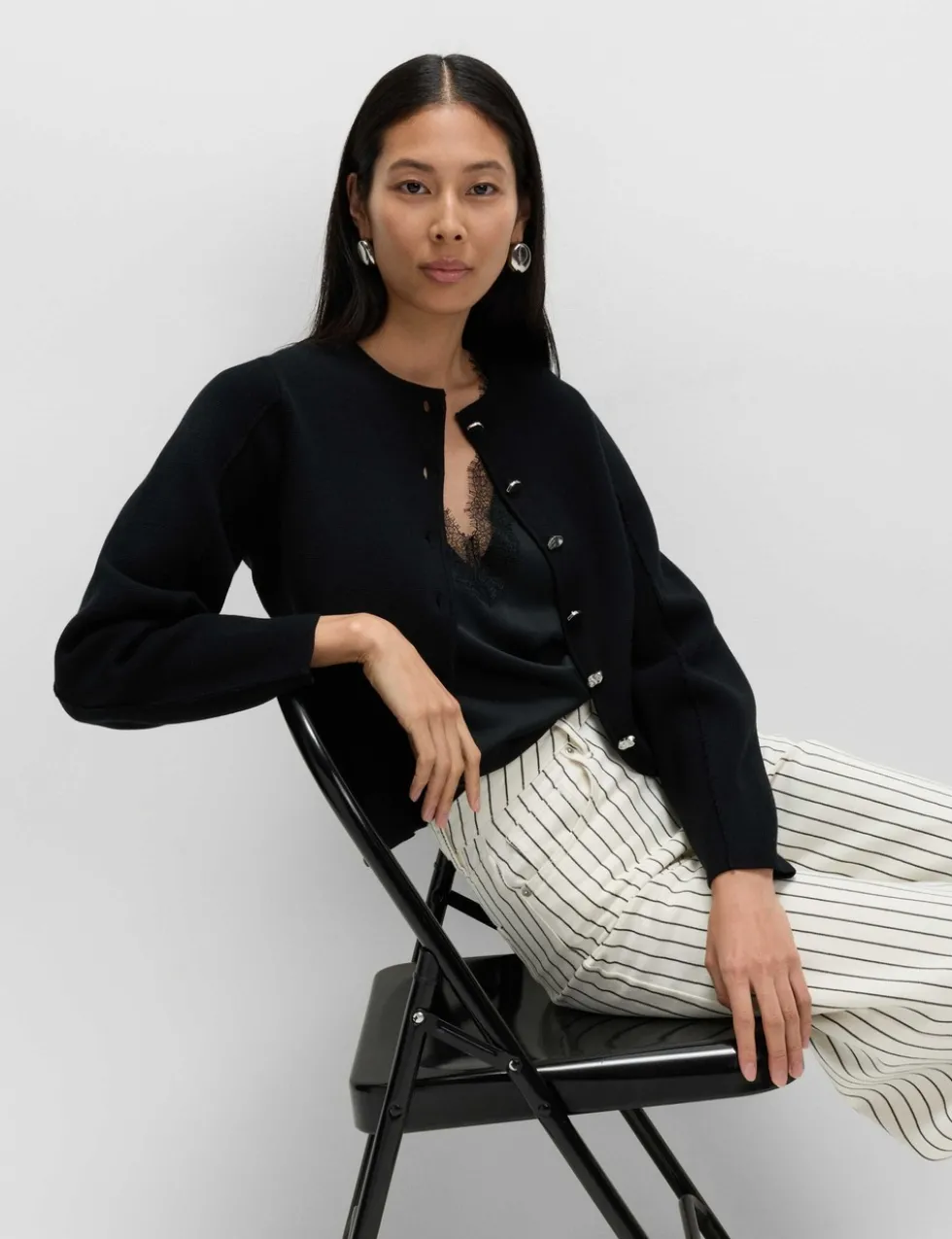 Soft Touch Waisted Fitted Cardigan
