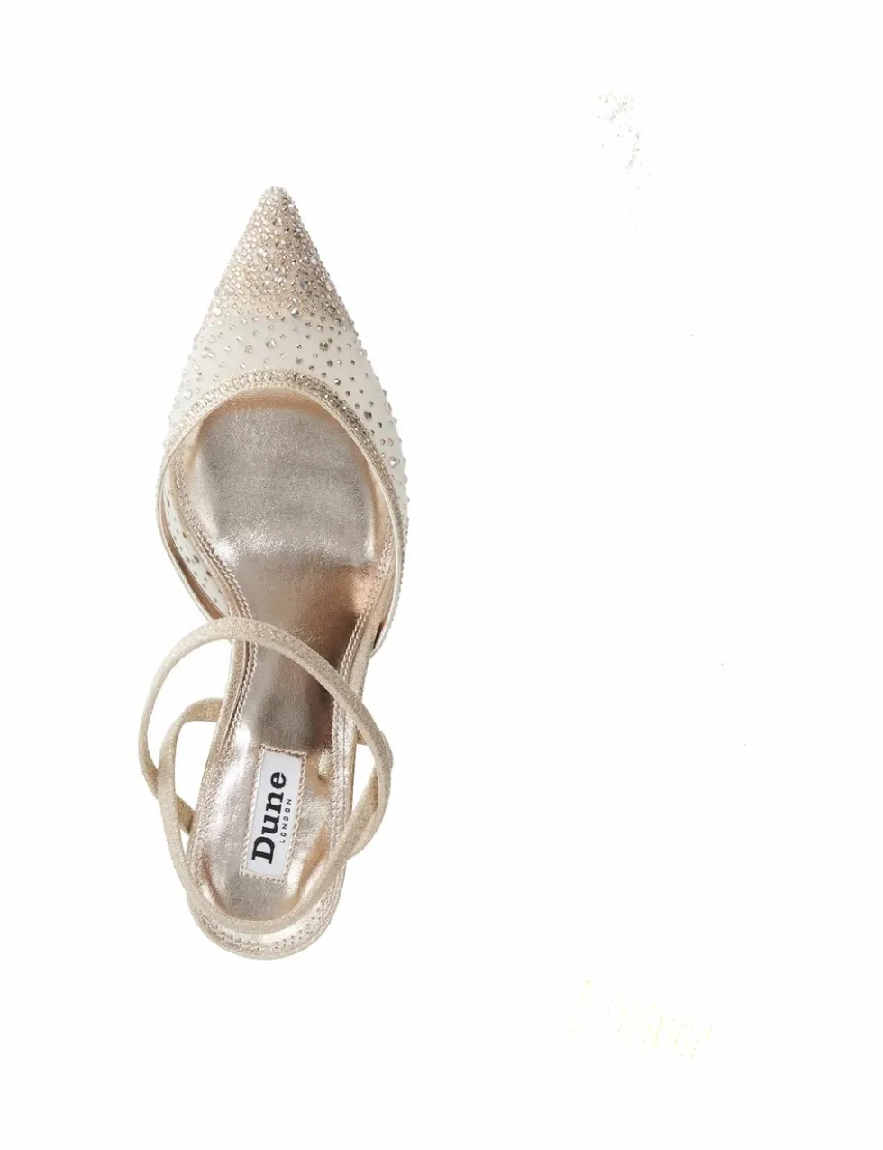 Sparkle Mesh Detail Kitten Heel Court Shoes