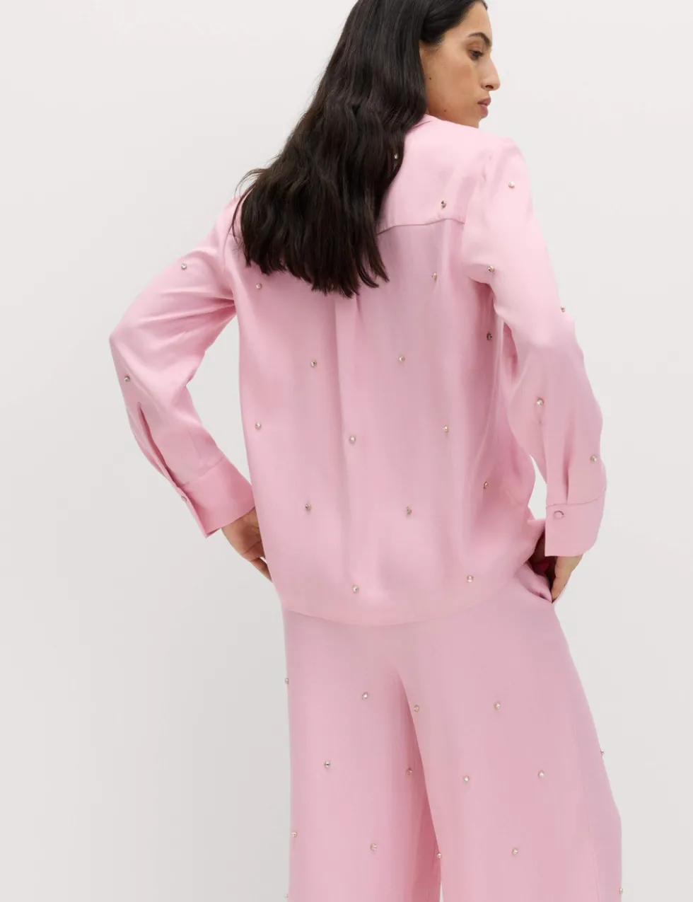Sparkly Embellished Collared Shirt
