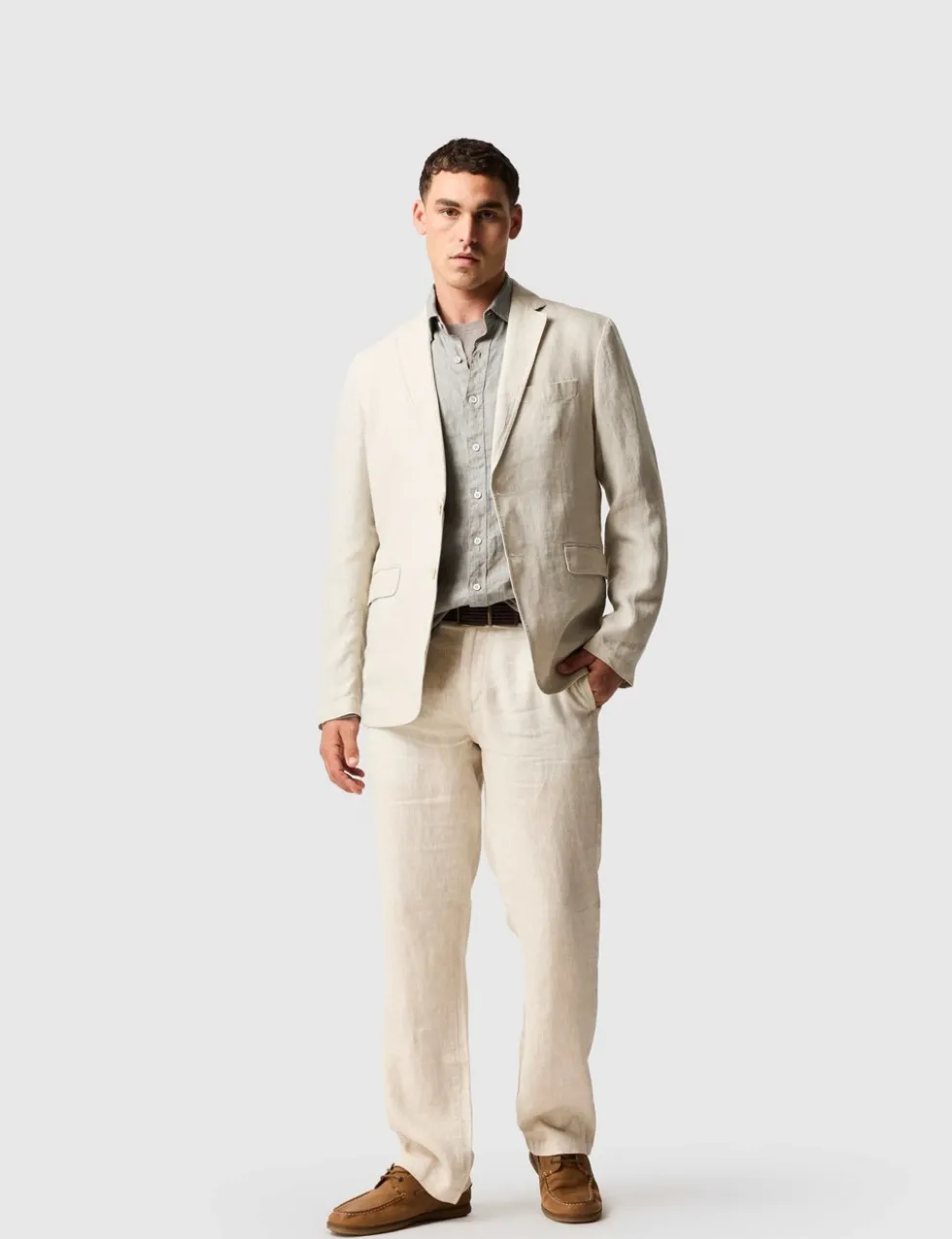 Spencer Bay Regular Fit Pure Linen Trousers