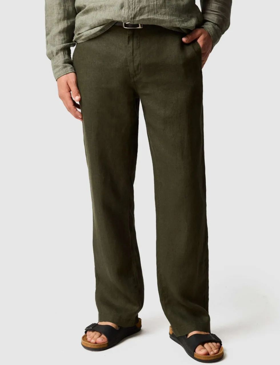 Spencer Bay Regular Fit Pure Linen Trousers