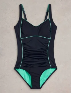 Splash Control Ruched Swimsuit