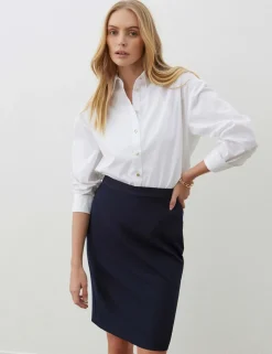 Split Back Knee Length Pencil Skirt