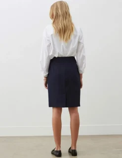 Split Back Knee Length Pencil Skirt
