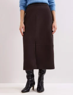Split Front Midi Pencil Skirt