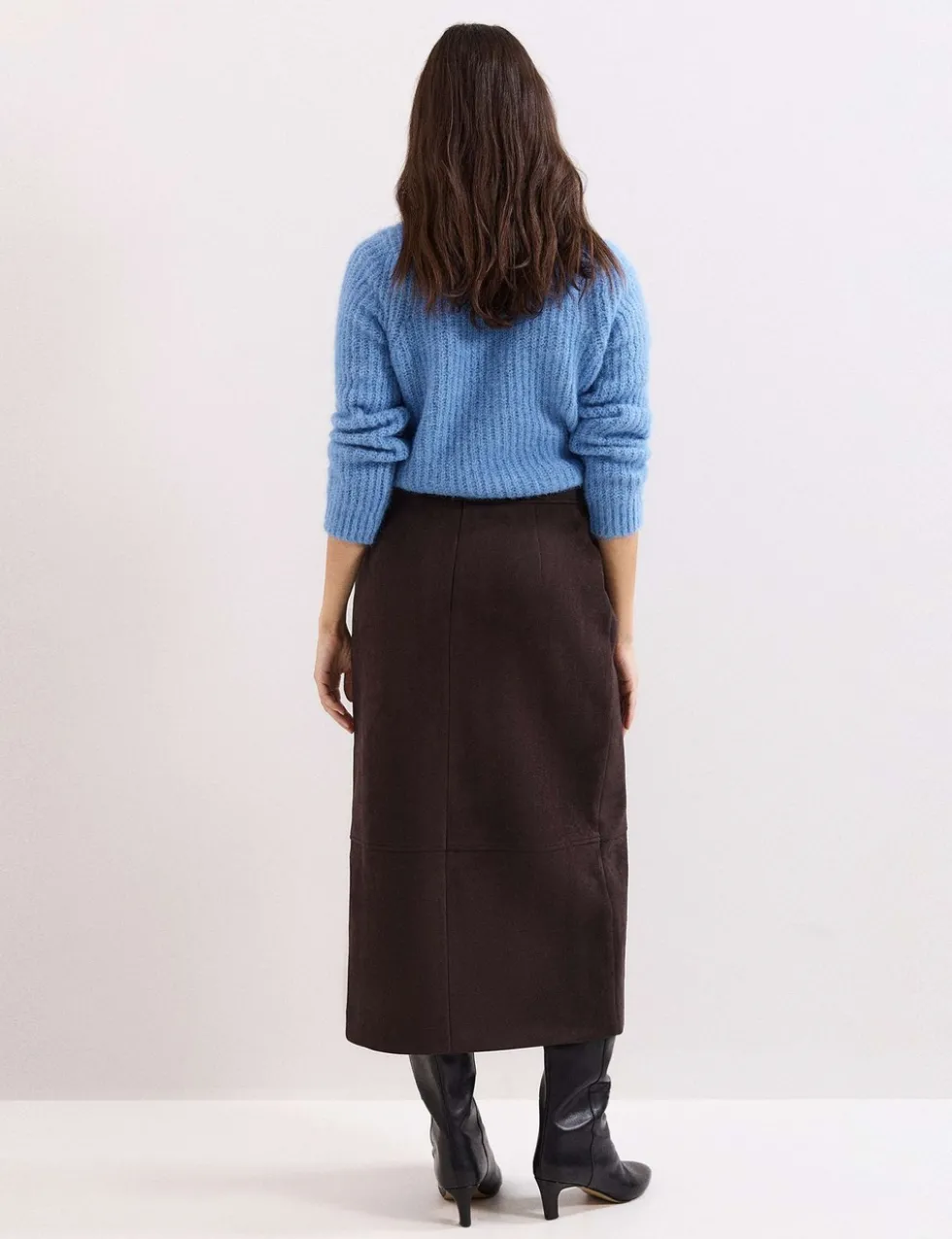 Split Front Midi Pencil Skirt