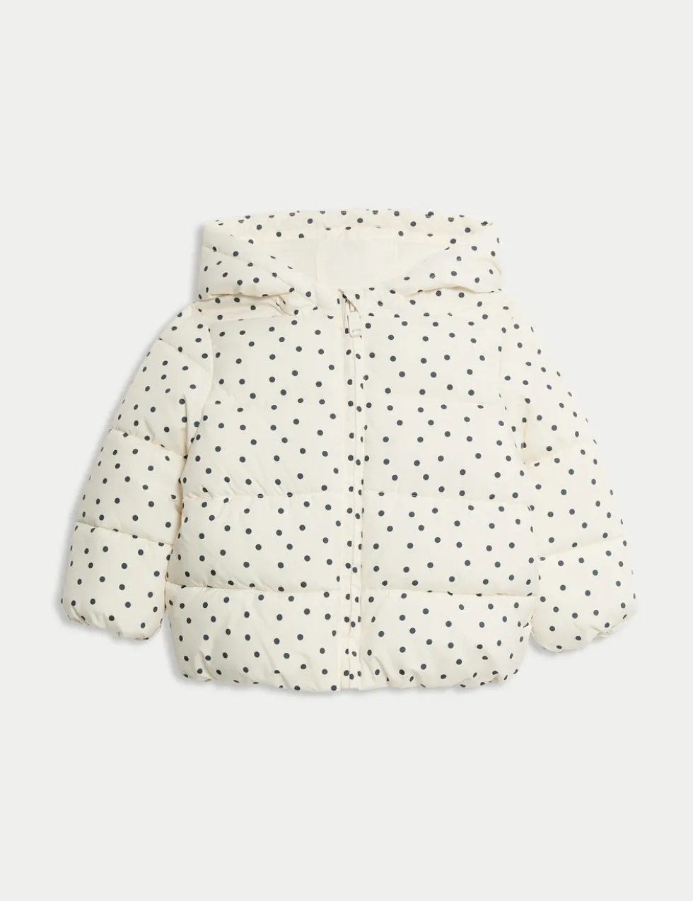 Spotted Padded Hooded Lightweight Coat (0-3 Yrs)