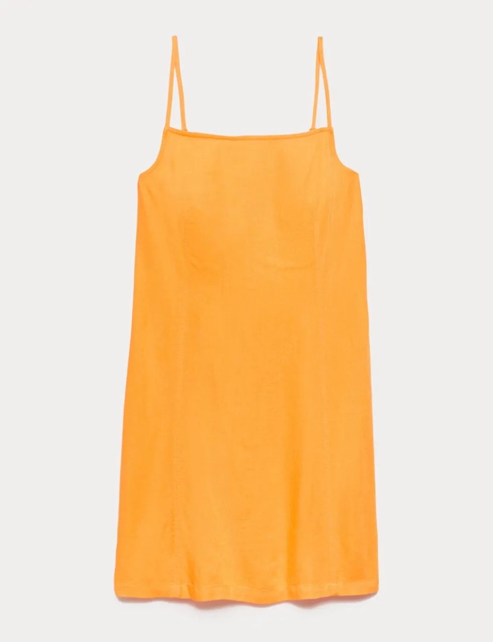 Square Neck Mini Shift Dress with Linen