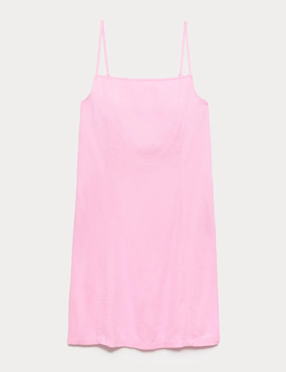 Square Neck Mini Shift Dress with Linen