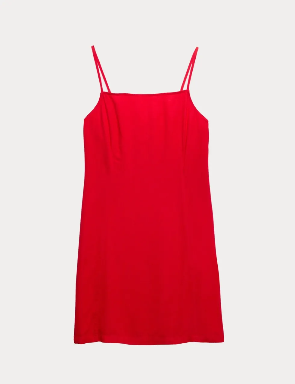 Square Neck Mini Shift Dress with Linen