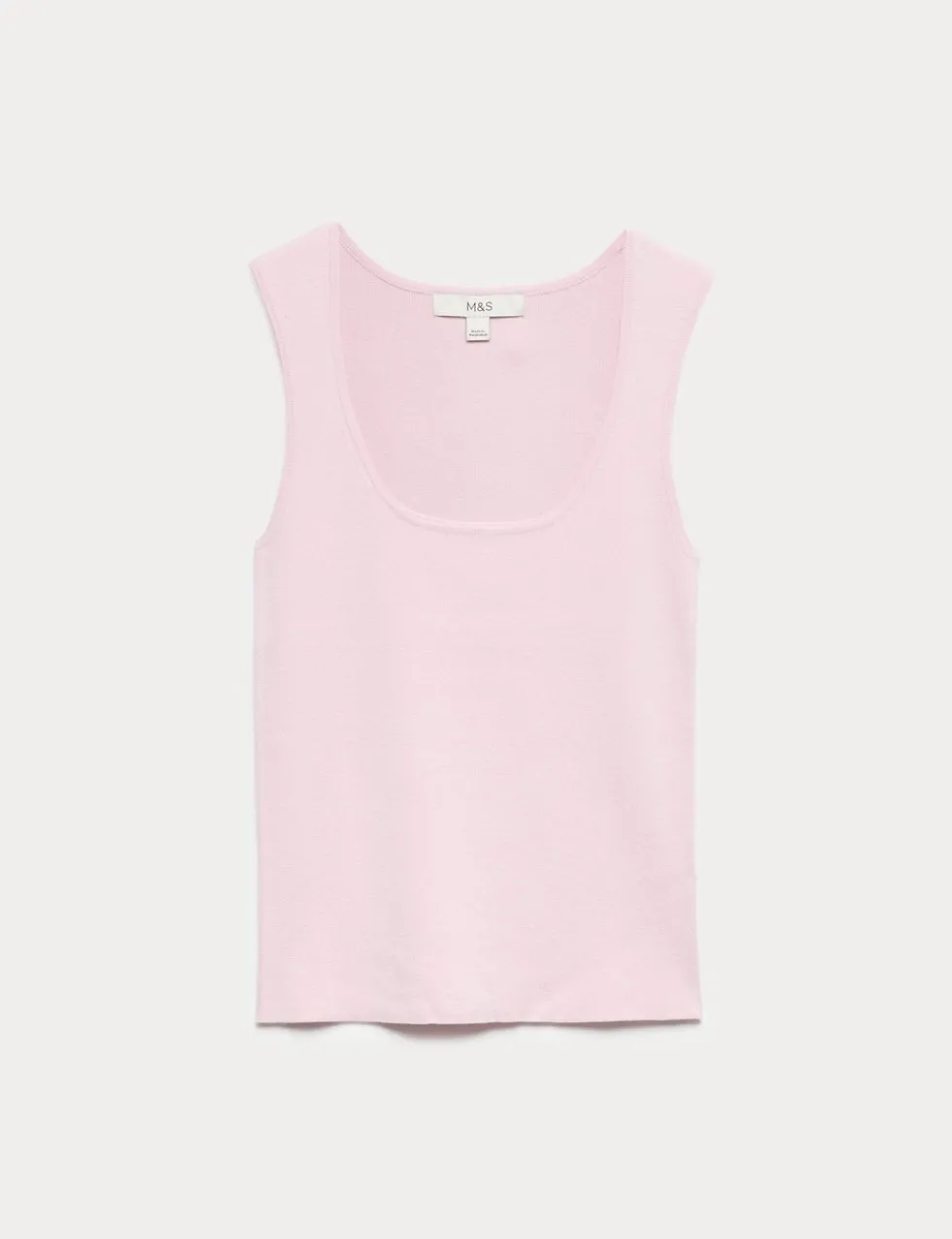 Square Neck Slim Fit Knitted Vest