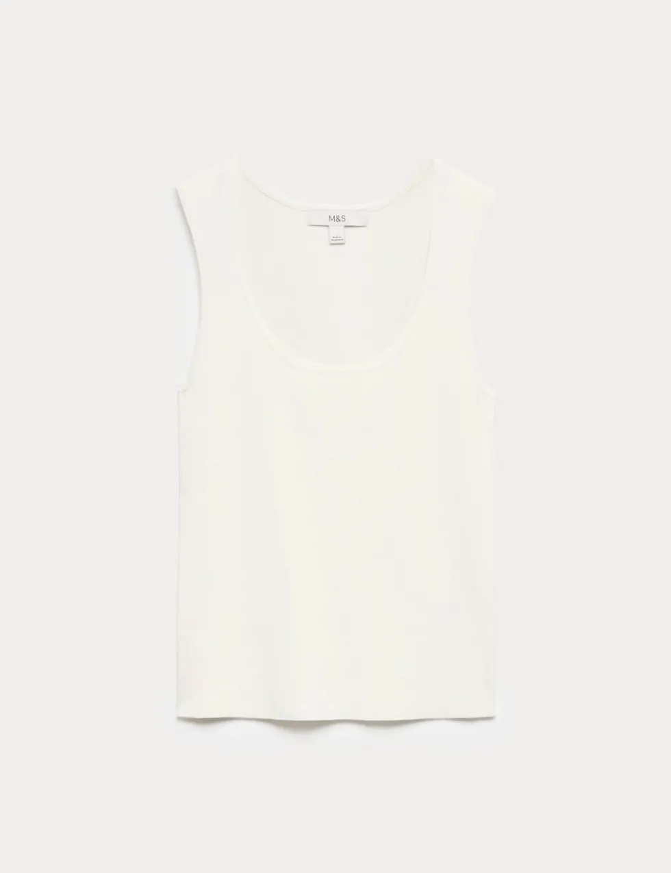 Square Neck Slim Fit Knitted Vest