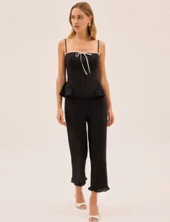 Square Neck Top with Linen