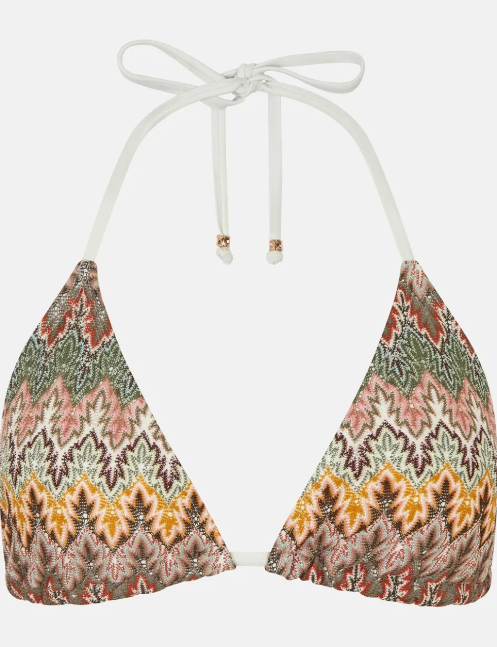 Stitched Halterneck Triangle Bikini Top