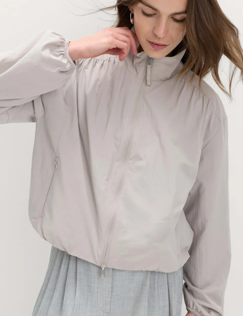 Stormwear™ Lightweight Funnel Neck Gathered Jacket