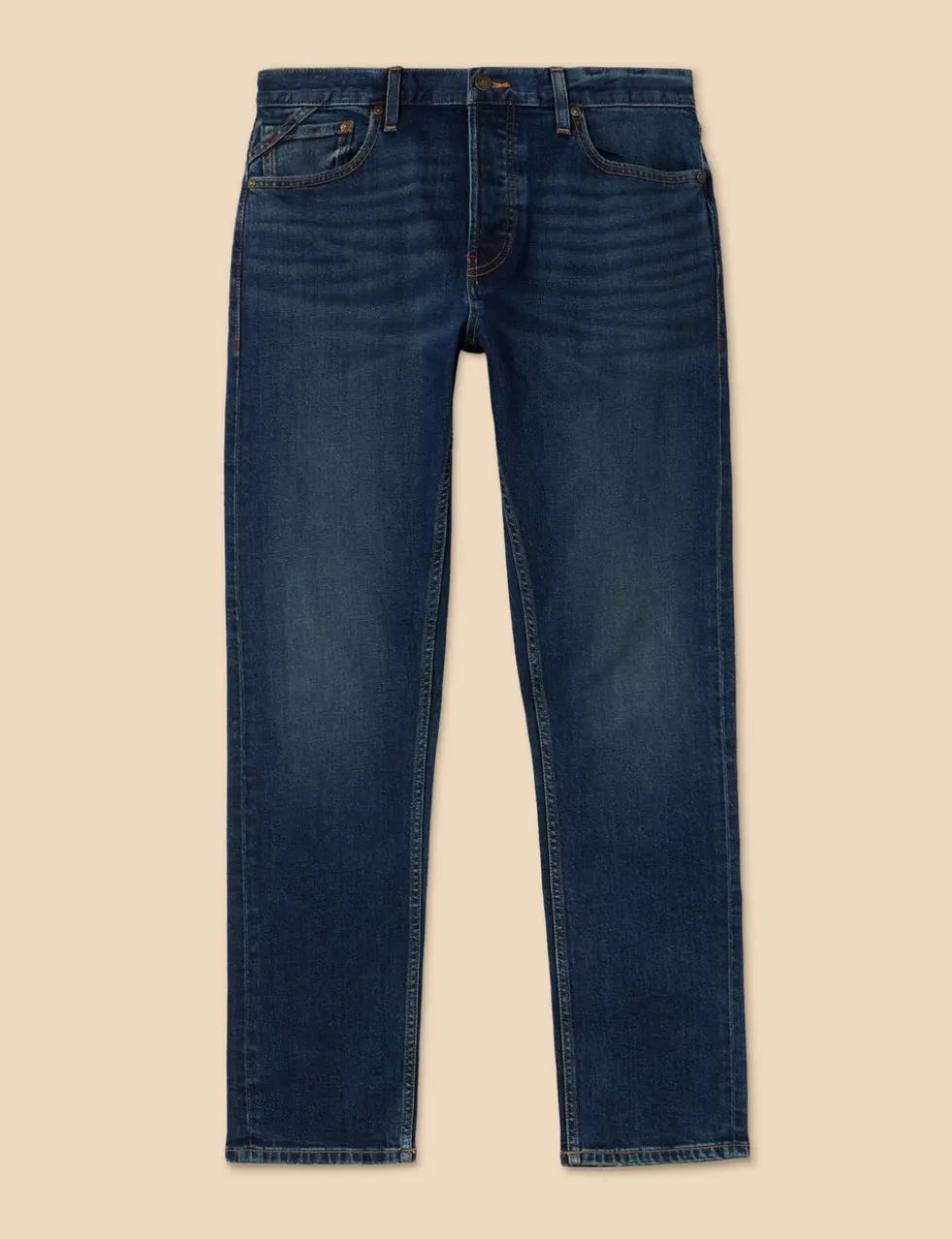 Straight Fit 5 Pocket Jeans
