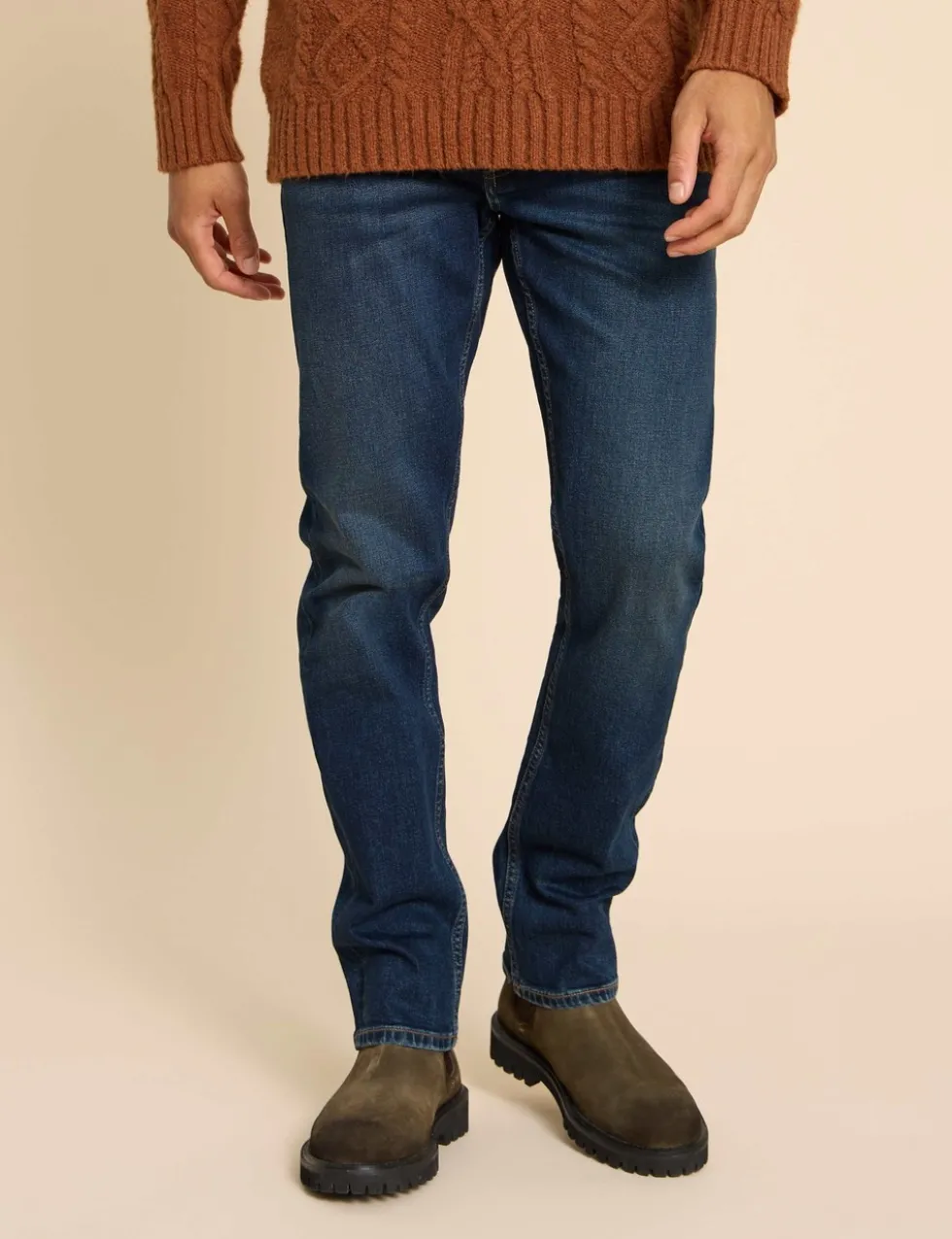 Straight Fit 5 Pocket Jeans