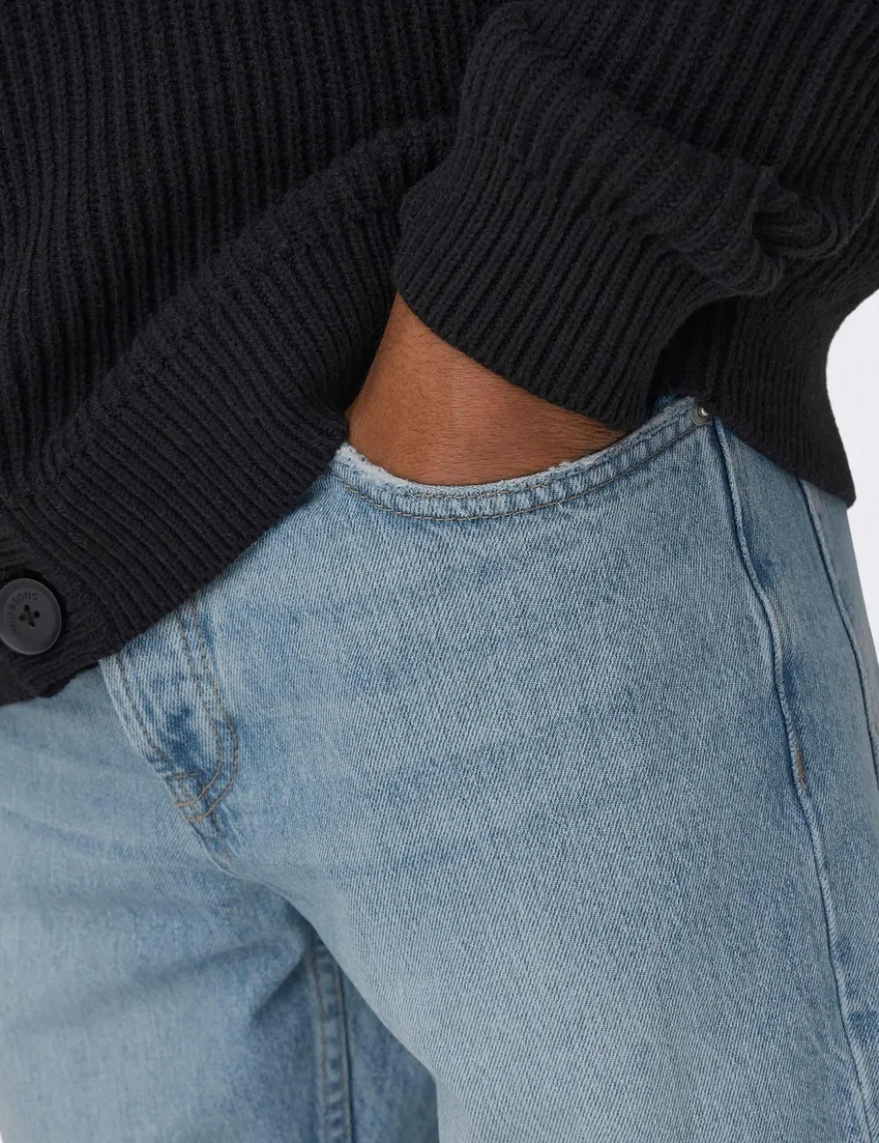 Straight Fit 5 Pocket Jeans
