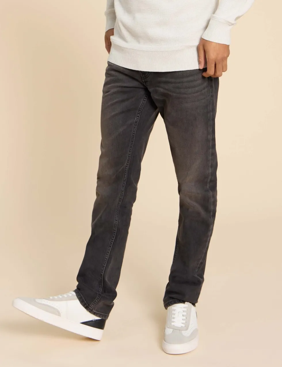 Straight Fit 5 Pocket Jeans