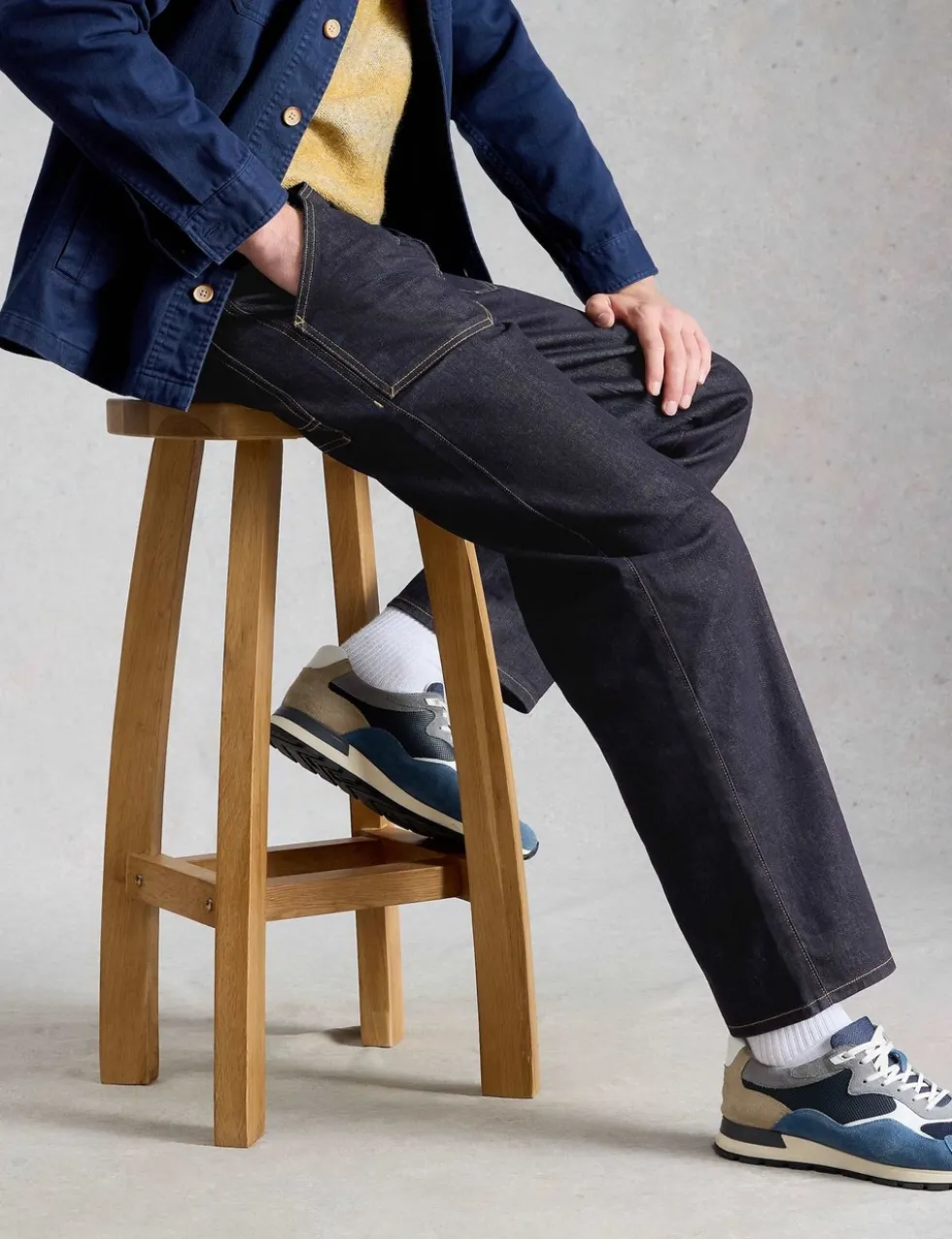 Straight Fit 5 Pocket Jeans