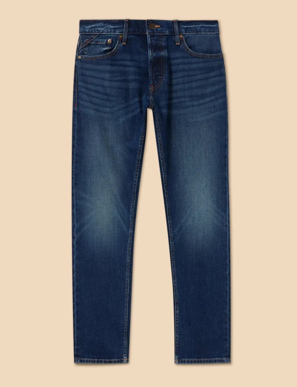 Straight Fit 5 Pocket Jeans
