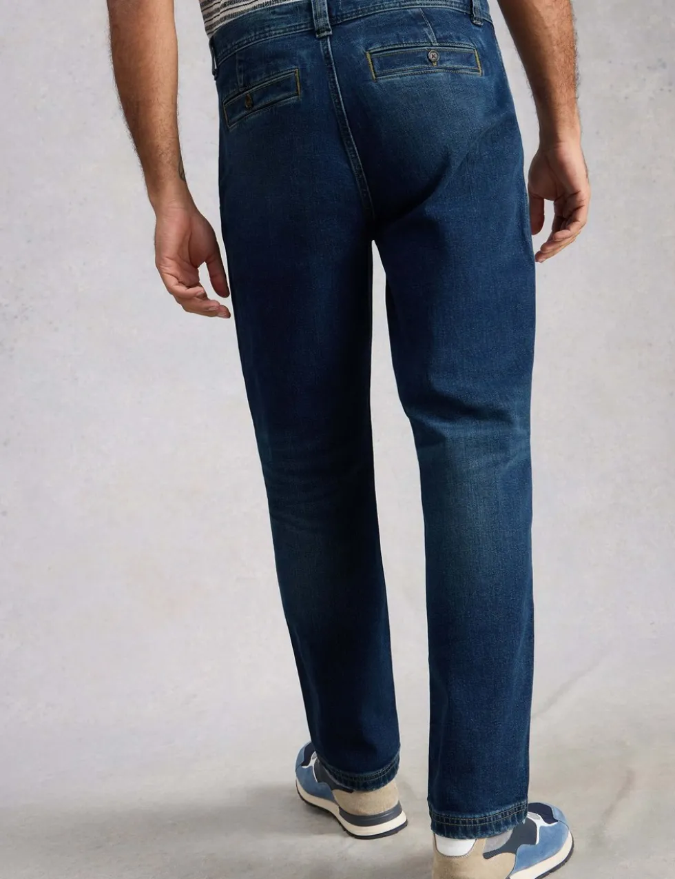 Straight Fit Denim Trousers