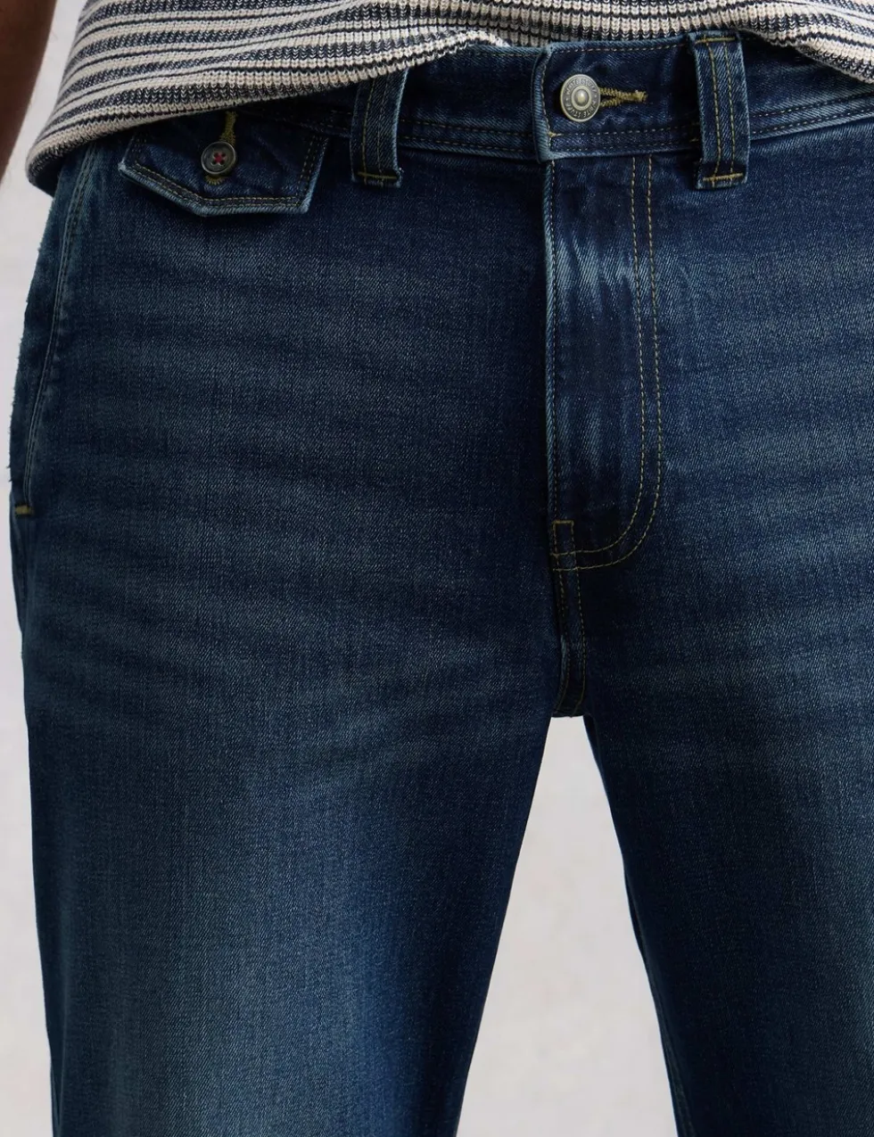 Straight Fit Denim Trousers