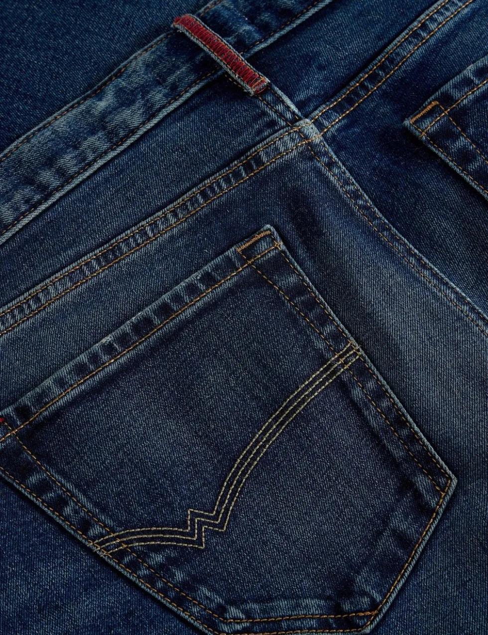 Straight Fit Denim Trousers