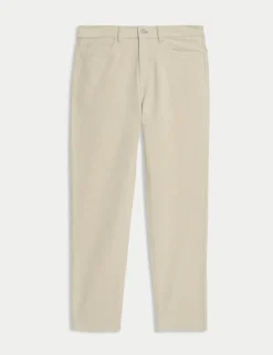 Straight Fit Italian Moleskin 5 Pocket Trousers