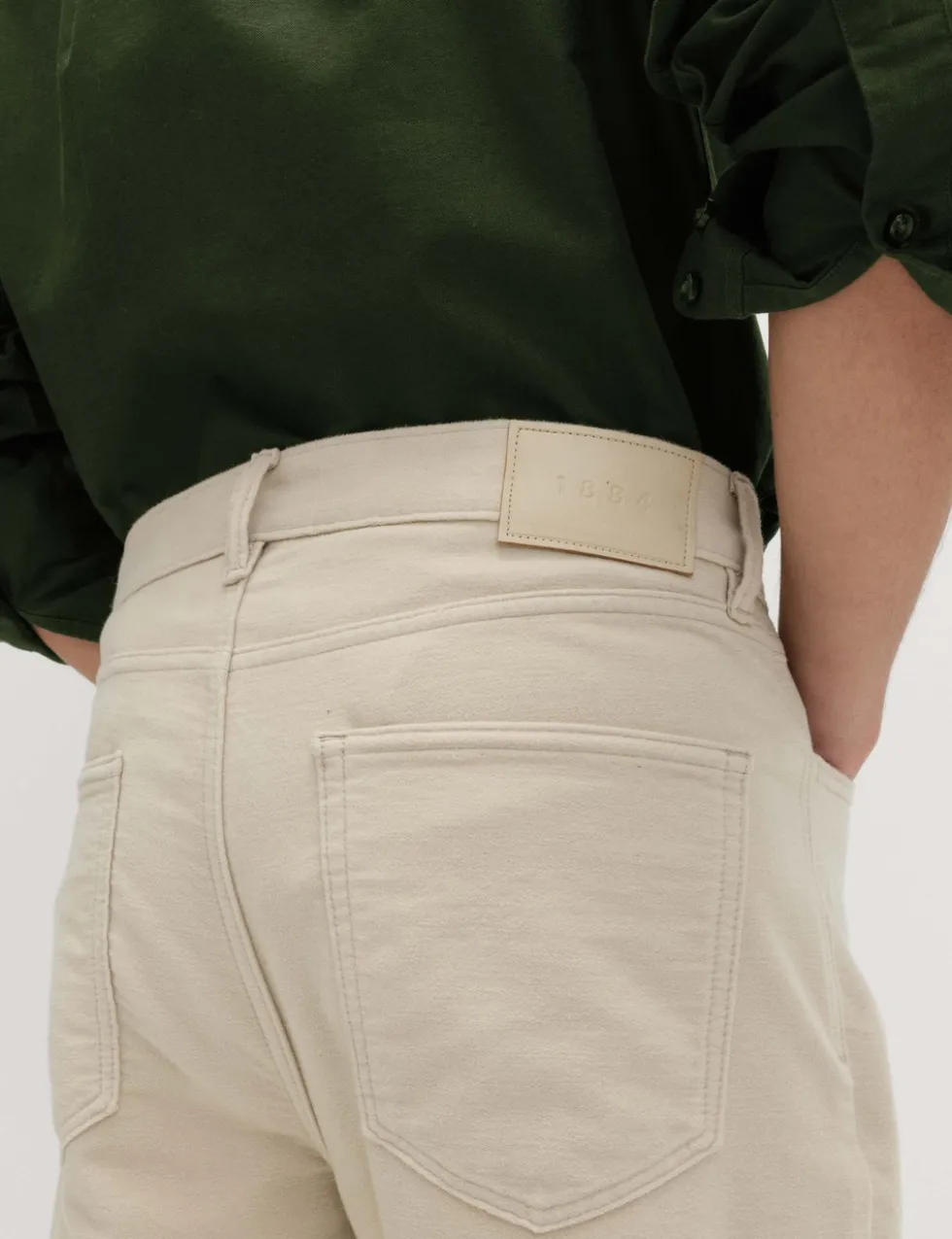 Straight Fit Italian Moleskin 5 Pocket Trousers