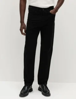 Straight Fit Italian Moleskin 5 Pocket Trousers