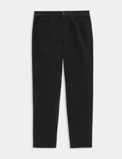 Straight Fit Italian Moleskin 5 Pocket Trousers
