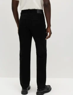 Straight Fit Italian Moleskin 5 Pocket Trousers