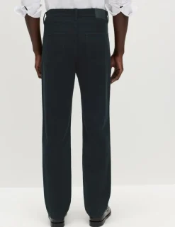 Straight Fit Italian Moleskin 5 Pocket Trousers