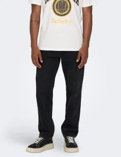 Straight Fit Pure Cotton 5 Pocket Jeans