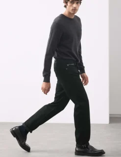 Straight Fit Pure Cotton Selvedge Jeans