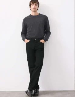Straight Fit Pure Cotton Selvedge Jeans