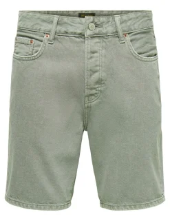 Straight Fit Pure Cotton Denim Shorts