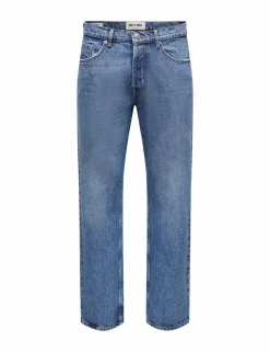 Straight Fit Pure Cotton 5 Pocket Jeans