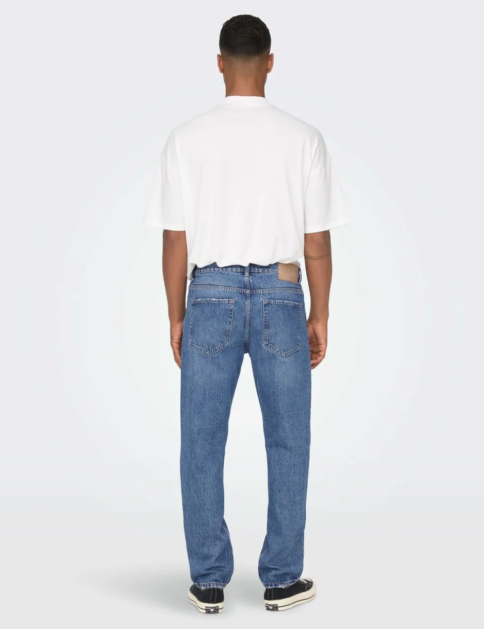 Straight Fit Pure Cotton 5 Pocket Jeans