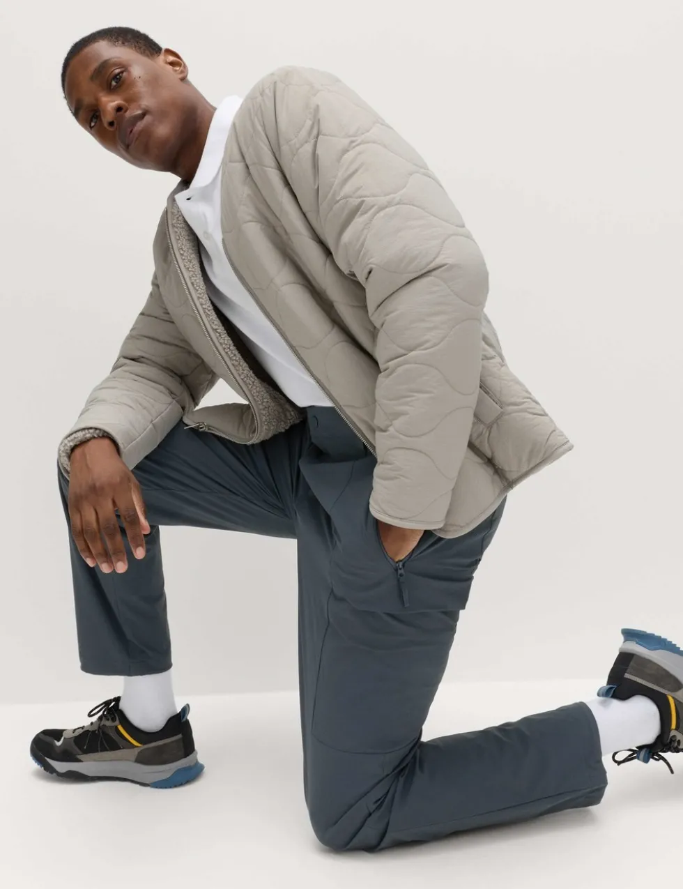 Straight Fit Technical Cargo Trousers