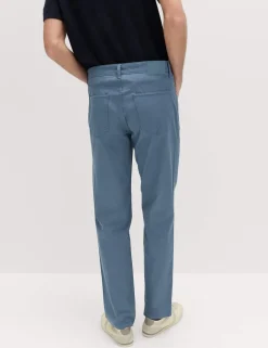 Straight Fit Textured 5 Pocket Trousers