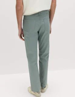 Straight Fit Textured 5 Pocket Trousers