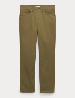 Straight Fit Textured 5 Pocket Trousers
