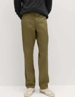 Straight Fit Textured 5 Pocket Trousers