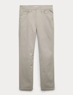 Straight Fit Textured 5 Pocket Trousers