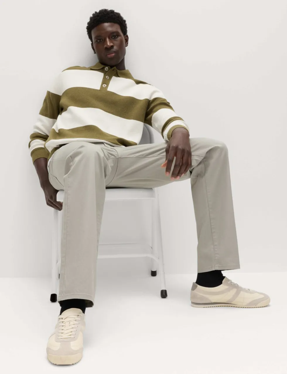 Straight Fit Textured 5 Pocket Trousers