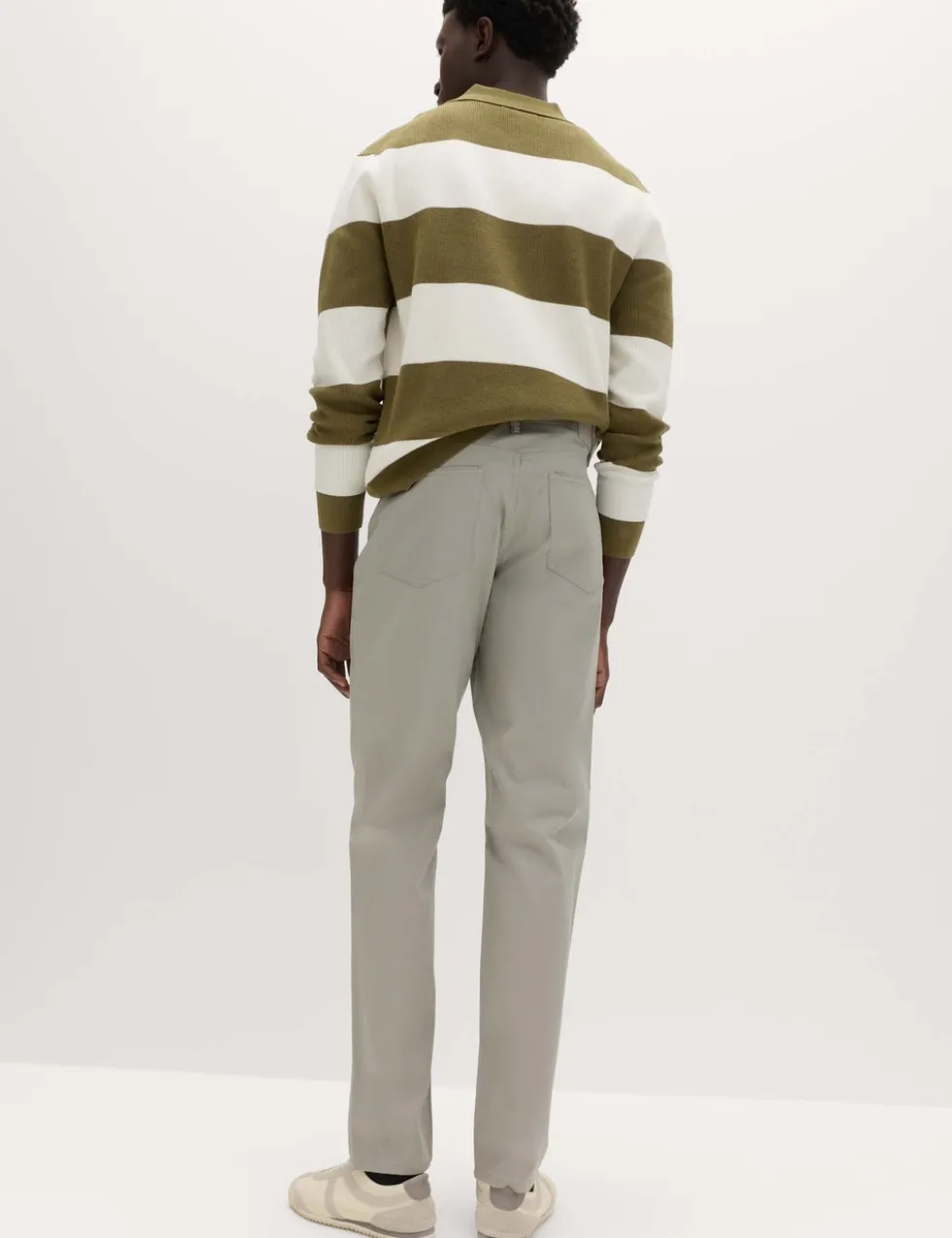 Straight Fit Textured 5 Pocket Trousers