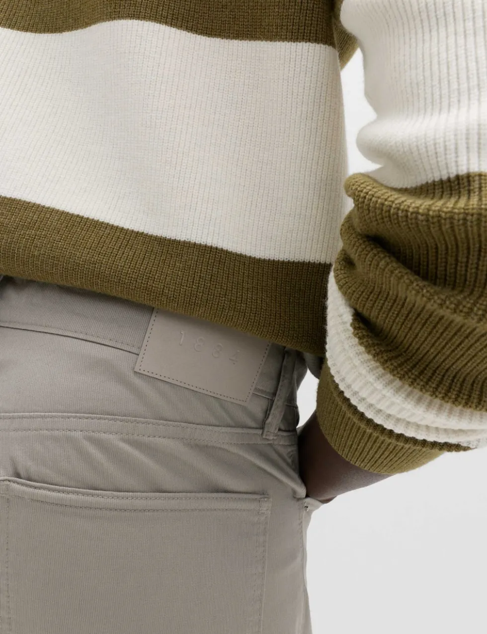 Straight Fit Textured 5 Pocket Trousers
