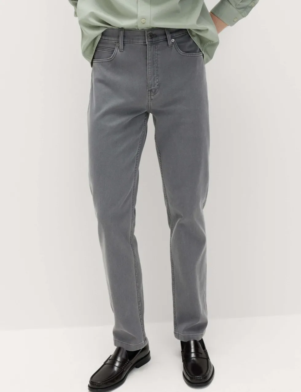 Straight Fit Textured 5 Pocket Jeans